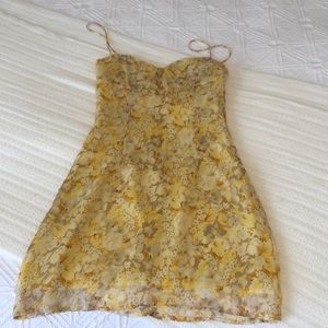 Yellow floral Sabo Skirt mini dress
